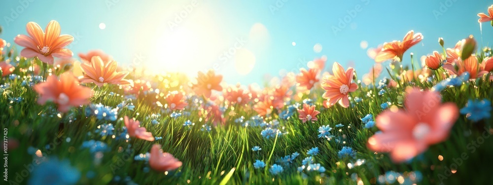 a bunch of flowers that are in the grass a bunch of flowers that are in the grass