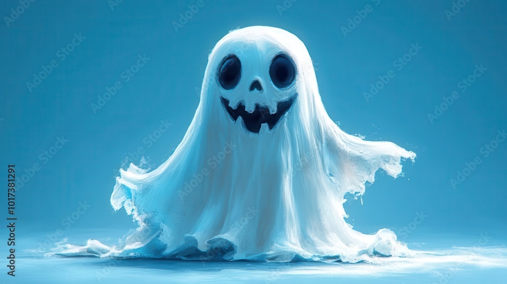 illustration of playful ghost costume made from a white sheet with features like eyes and a friendly smile ideal for halloween celebration graphics illustration of playful ghost costume made from a white sheet with features like eyes and a friendly smile ideal for halloween celebration graphics
