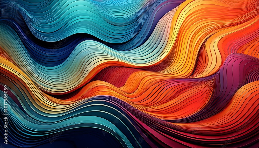 Abstract colorful waves Abstract colorful waves