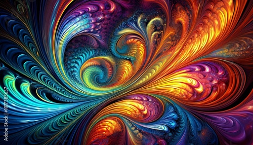 Abstract swirling colors