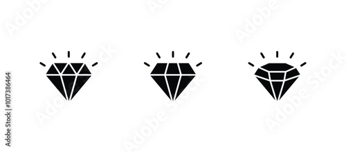 Diamond icon vector for web, computer and mobile app	