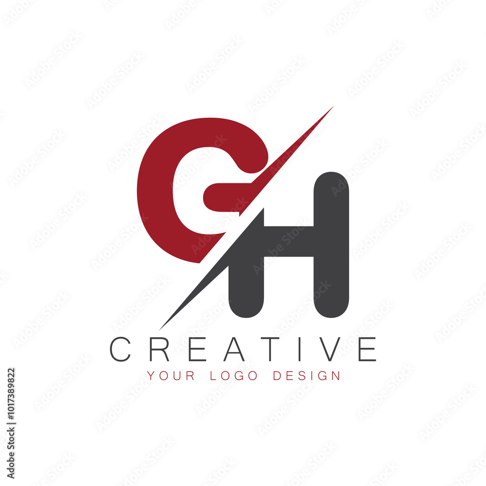 GH initial monogram logo with creative design. GH initial monogram logo with creative design.