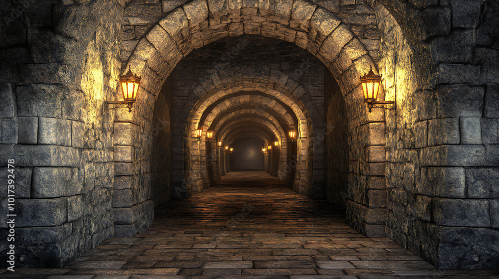 Eerie spooky castle with stone walls haunted corridors hidden dungeons creaking doors photorealistic style atmospheric lighting wideangle Eerie spooky castle with stone walls haunted corridors hidden dungeons creaking doors photorealistic style atmospheric lighting wideangle