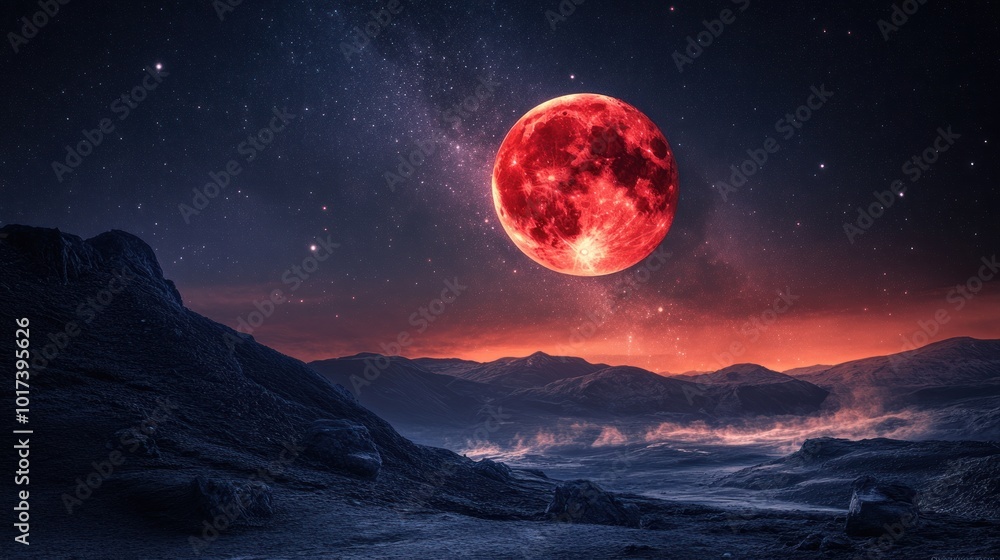 Red Moon Over Mountains Red Moon Over Mountains
