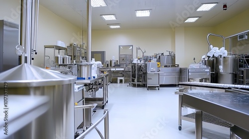 State-of-the-art cosmetics production line showcasing modern machinery and efficient workflow. This production line is designed for manufacturing a wide range of cosmetic products, including skincare,