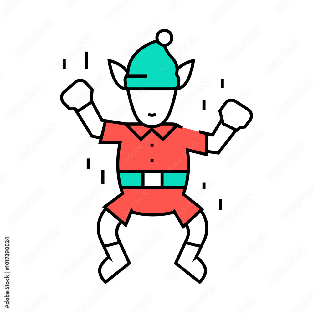 elf little line icon vector. elf little sign. isolated symbol illustration elf little line icon vector. elf little sign. isolated symbol illustration