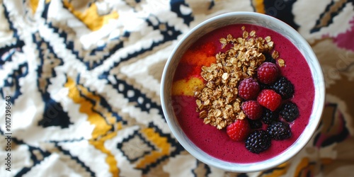 a bowl of fruit and grano with grano
