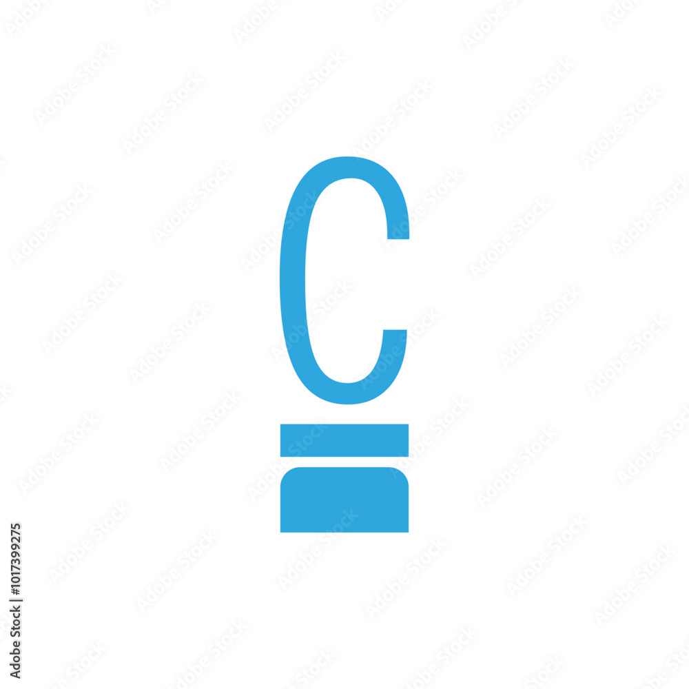 Abstract Corporate Monogram Letter C Logo Elements Abstract Corporate Monogram Letter C Logo Elements