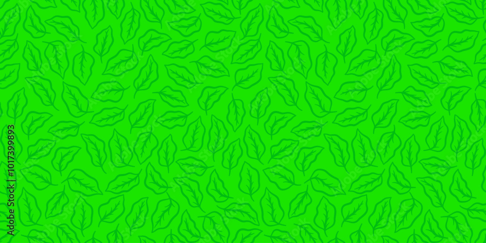 Fototapeta premium doodle leaf background. doodle leave background pattern background. Hand drawn leaf outline vector. leaves pattern wallpaper.