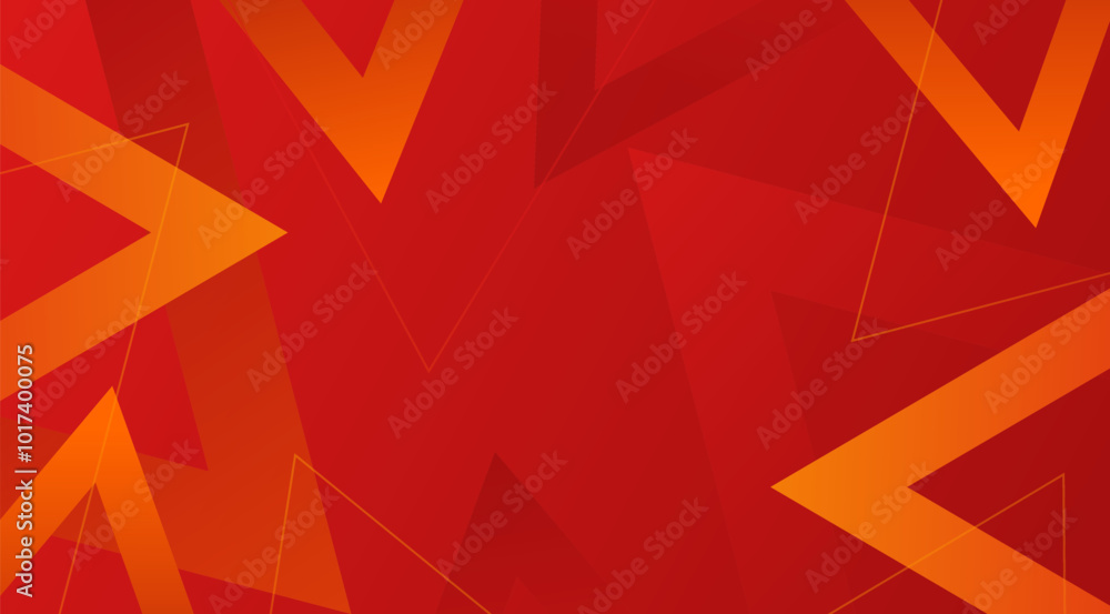 Obraz premium Abstract Red triangle background for banner design template