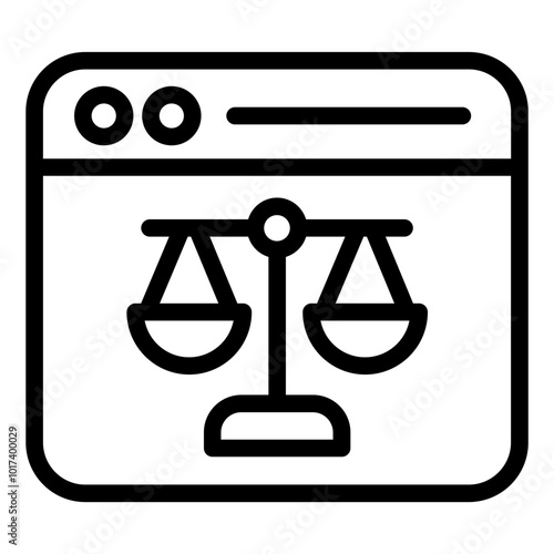 Icon representing legal data and online court
