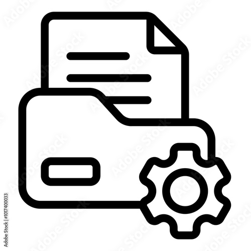 File folder management icon for document and data organization