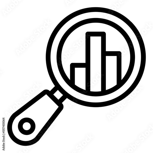 Data analysis icon for research and reporting