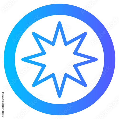 bahai gradient icon