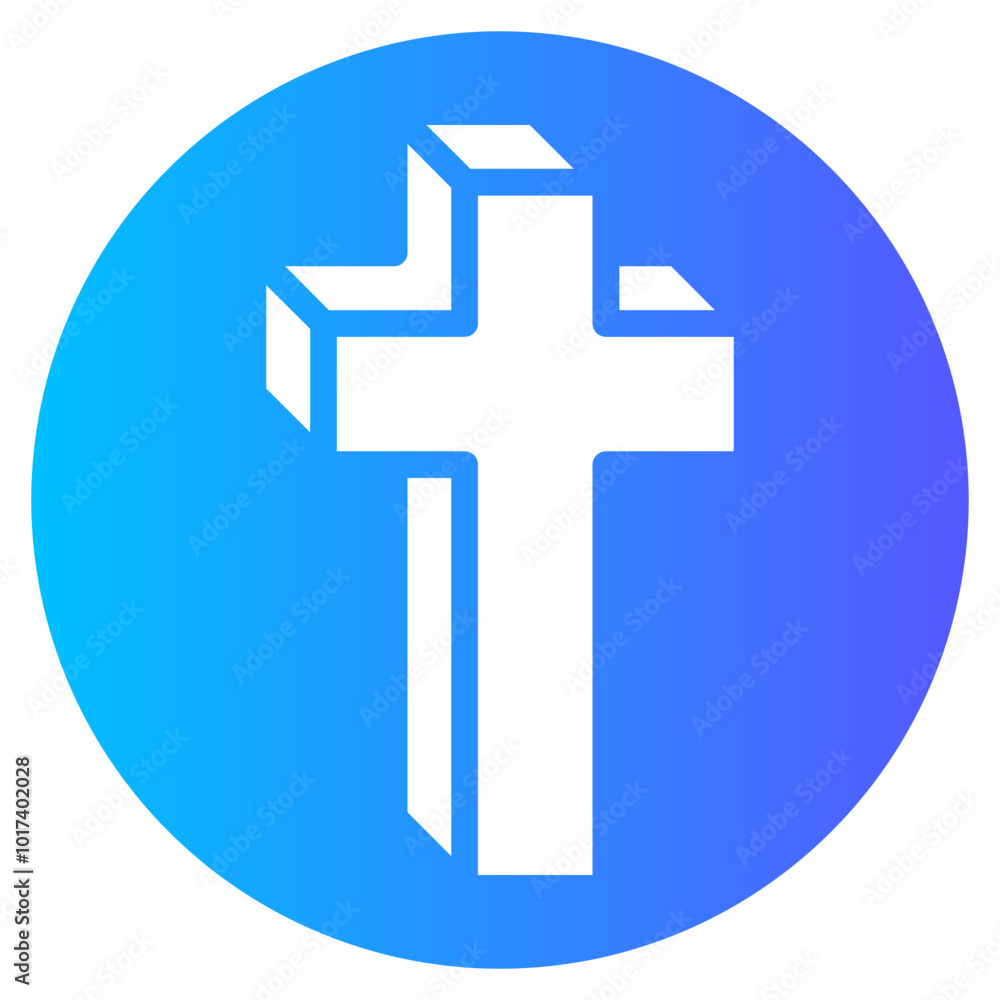 Obraz premium cross gradient icon
