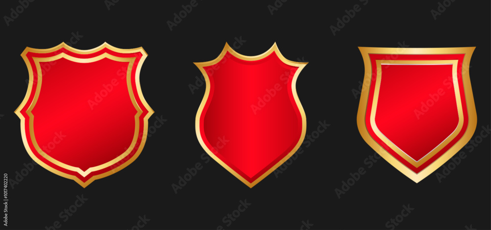 Golden Shield and Badge Icons for Security and Protection
Golden Shield and Badge Icons for Security and Protection