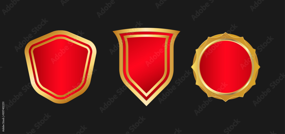 Golden Shield and Badge Icons for Security and Protection
Golden Shield and Badge Icons for Security and Protection