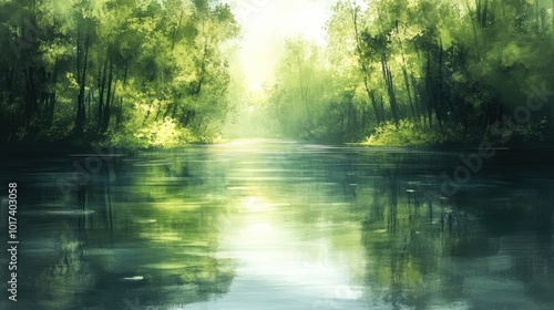 Tranquil River Scene