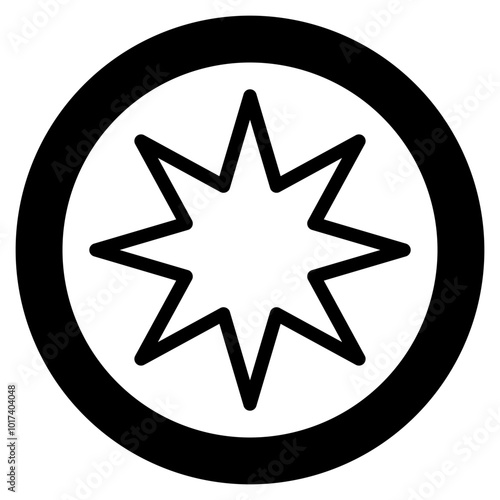 bahai glyph icon photo