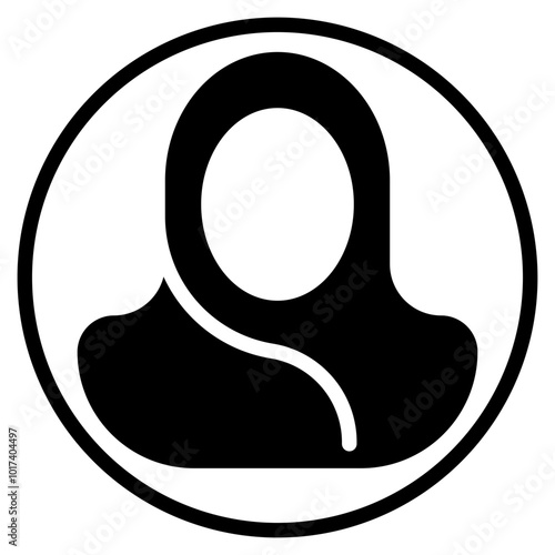 hijab glyph icon