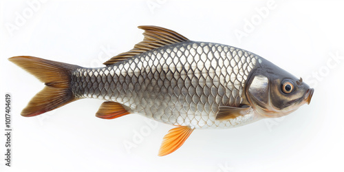 Freshwater fish isolated on white background