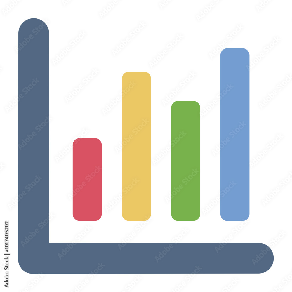 Bar chart icon for data visualization and analytics Bar chart icon for data visualization and analytics