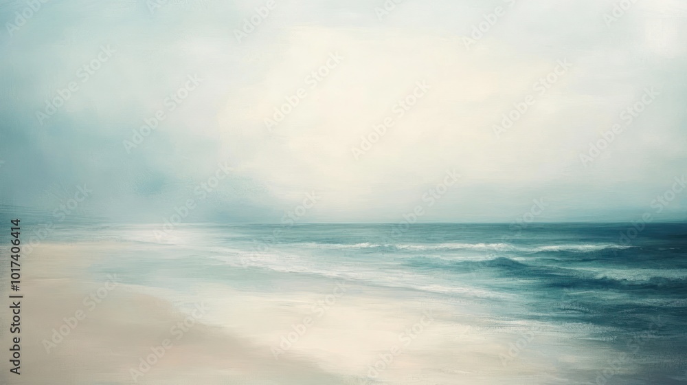 Seascape with Misty Horizon Seascape with Misty Horizon
