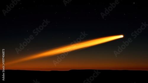 Comet in the Night Sky