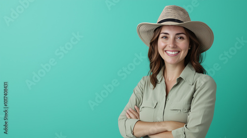 Confident Explorer: A woman...