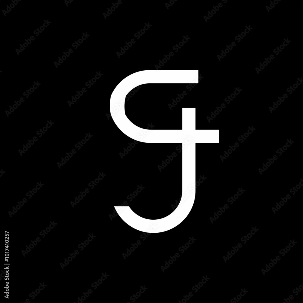 GJ letter logo design with cross symbol. GJ letter logo design with cross symbol.