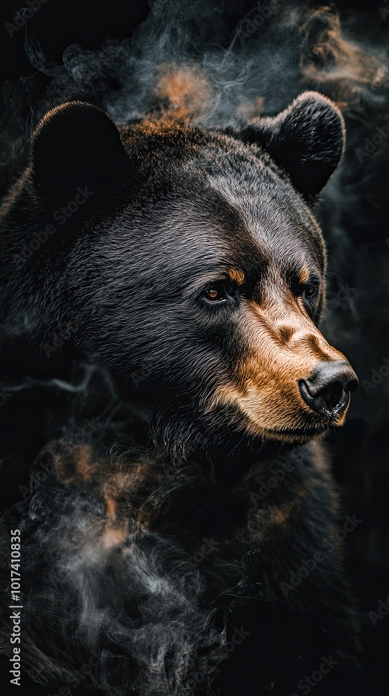 Fototapeta premium bear isolated on abstract background