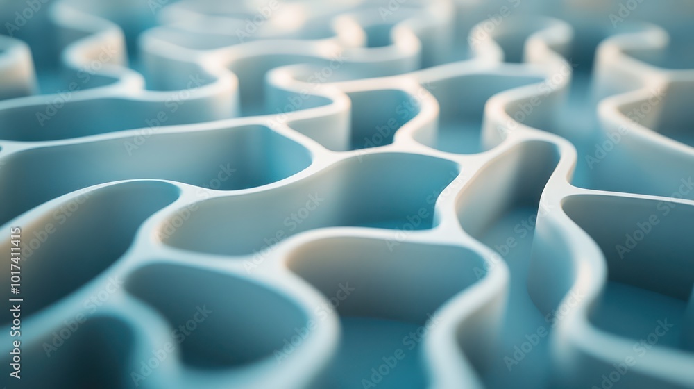 Obraz premium Abstract 3D pattern with a maze like structure.
