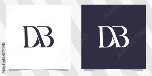 Letter db bd logo design vector