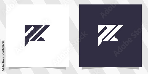 Letter pk kp logo design vector