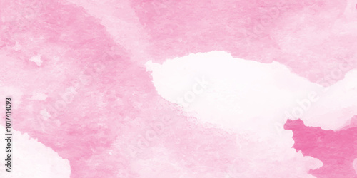 Pink watercolor brush paint vector stylized striped card.Decorative soft pink paper texture, Acrylic shinny pink flowing ink grunge texture,Brush stroked painting. Modern Pink Yellow Watercolor Grunge