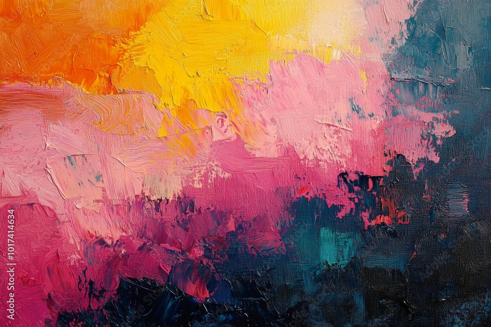 Abstract oil painting illustration background created with Generative AI Abstract oil painting illustration background created with Generative AI