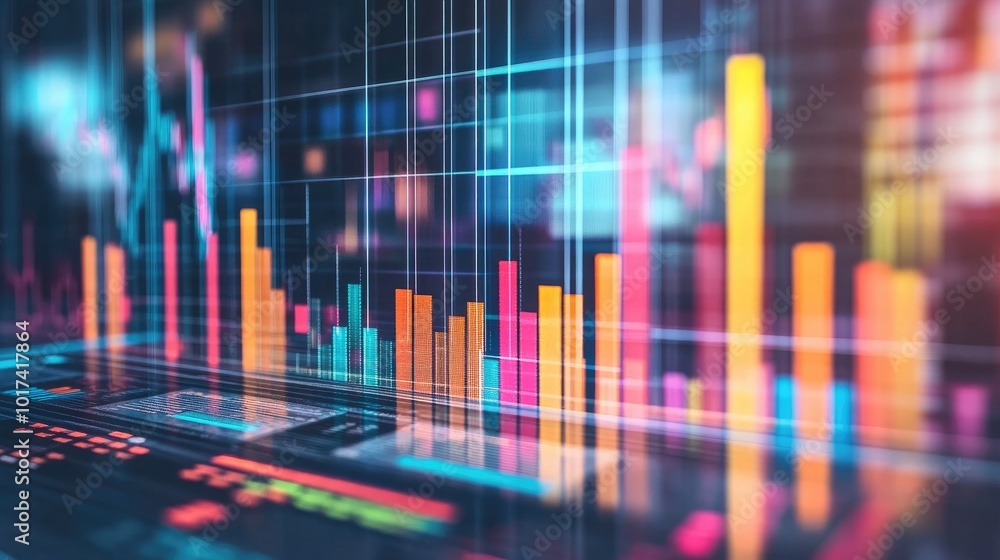 Fototapeta premium Colorful Data Visualization for Business Insights