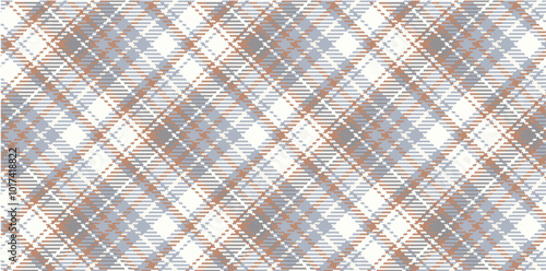 Vector checkered pattern. Tartan, textured seamless twill for flannel shirts, duvet covers, other autumn winter textile mills. Vector Format