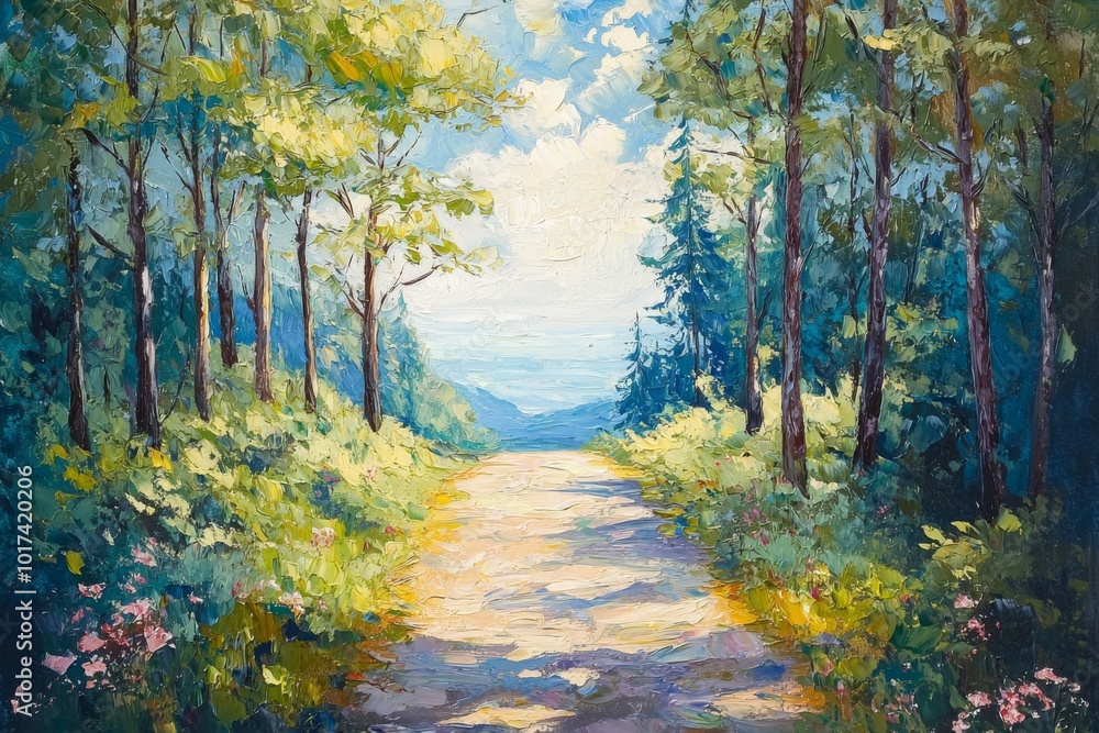 Obraz premium Abstract oil painting illustration background created with Generative AI