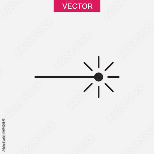 Laser icon protection, vector flat black simple illustration for web and app..eps