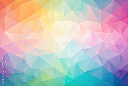 Abstract geometric background with soft pastel colors panoramic