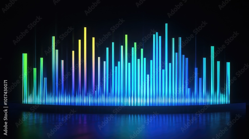 Vibrant Colorful Sound Wave Visualization