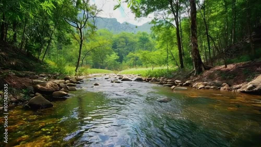 River flows in the forest River flows in the forest