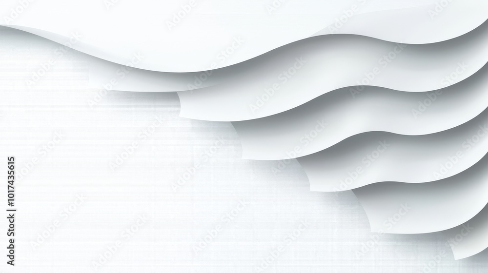 Obraz premium Minimal Abstract White Background with Soft Gradients