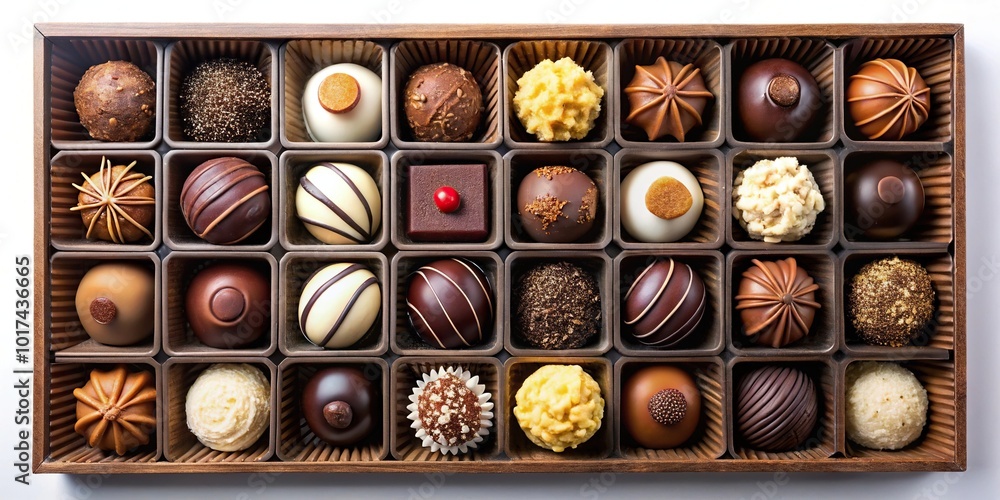 Assorted box of chocolates candies truffle for Easter Assorted box of chocolates candies truffle for Easter