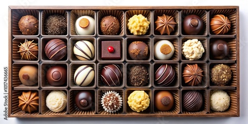 Assorted box of chocolates candies truffle for Easter