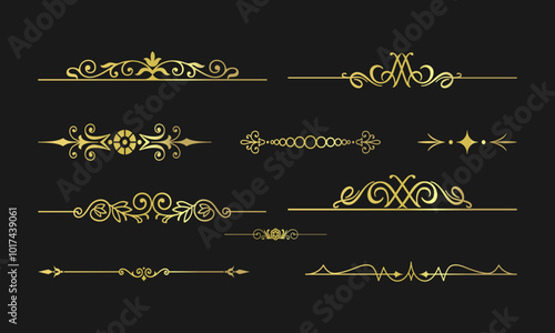 Elegant vintage dividers collection for decorative borders and ornamental designs

