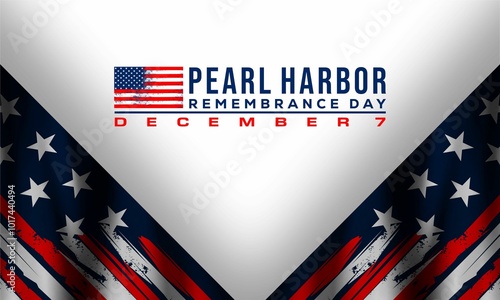  Pearl Harbor Remembrance Day December 7 background Vector Illustration photo