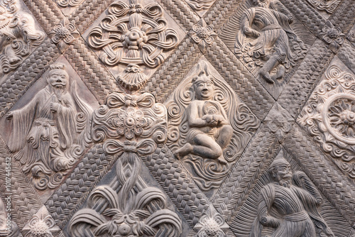 The exquisite brick carvings of the Xiuding Temple Tang Tower photo