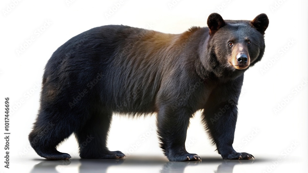 Fototapeta premium American black bear isolated on white background